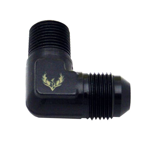 BXXX90-3 90° Flare to Pipe Elbow -06 | 3/8 NPT - Image 1