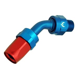 ZJXXXX45-2 AN Swivel to Male NPT Hose End -08 AN | 3/8 NPT | 45° - Image 1