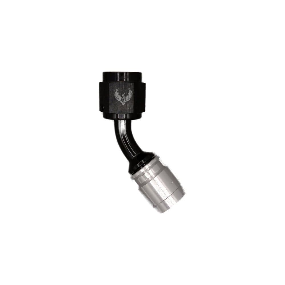 J7445-35 PTFE Crimped Non Swivel Hose End -04 | 45° - Image 1